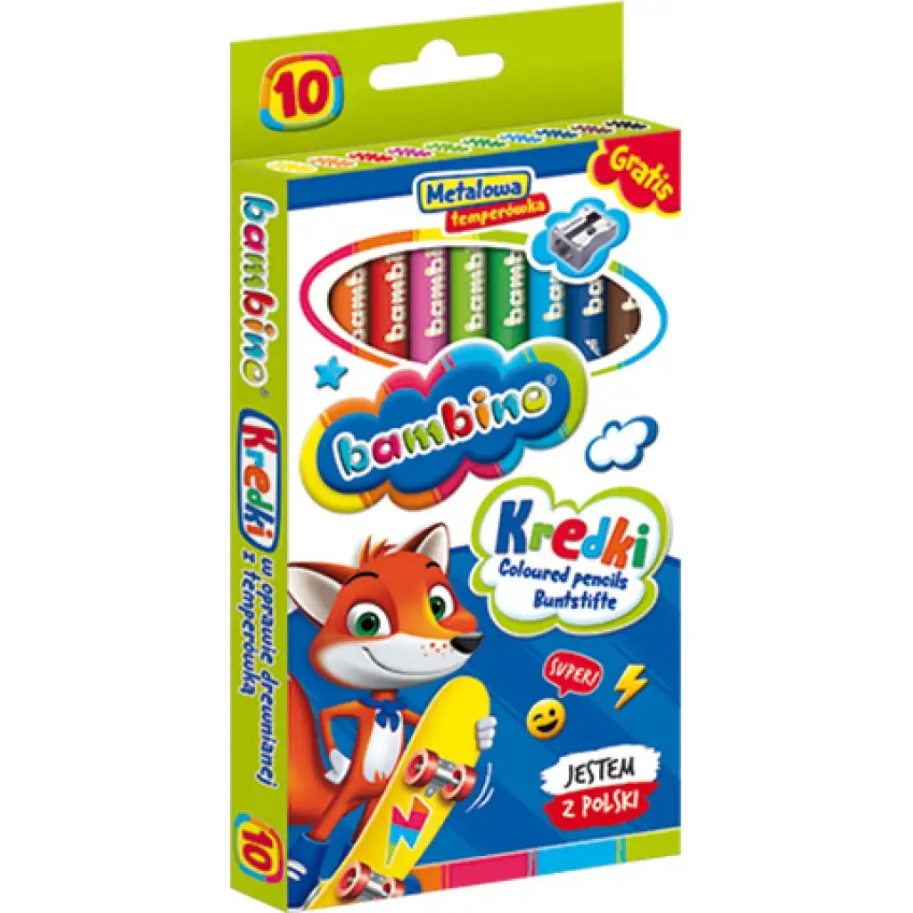 Bambino: Jumbo Buntstifte 10er-Set mit Anspitzer kép 2
