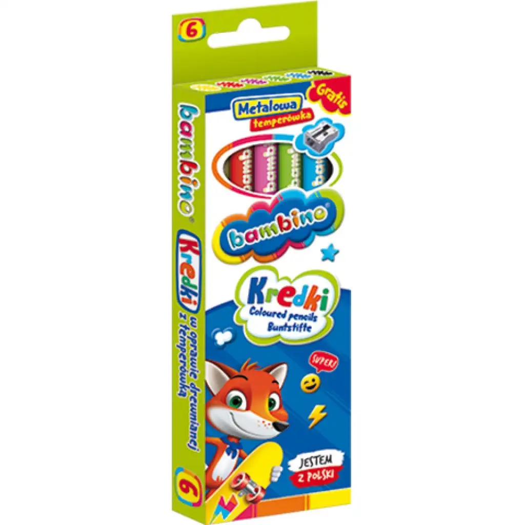 Bambino: Jumbo Buntstifte 6er-Set mit Anspitzer kép 3