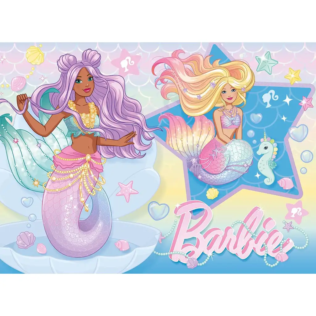 Barbie sellő barátnők 24db-os Eco mini puzzle 35x25cm - Lisciani kép 2