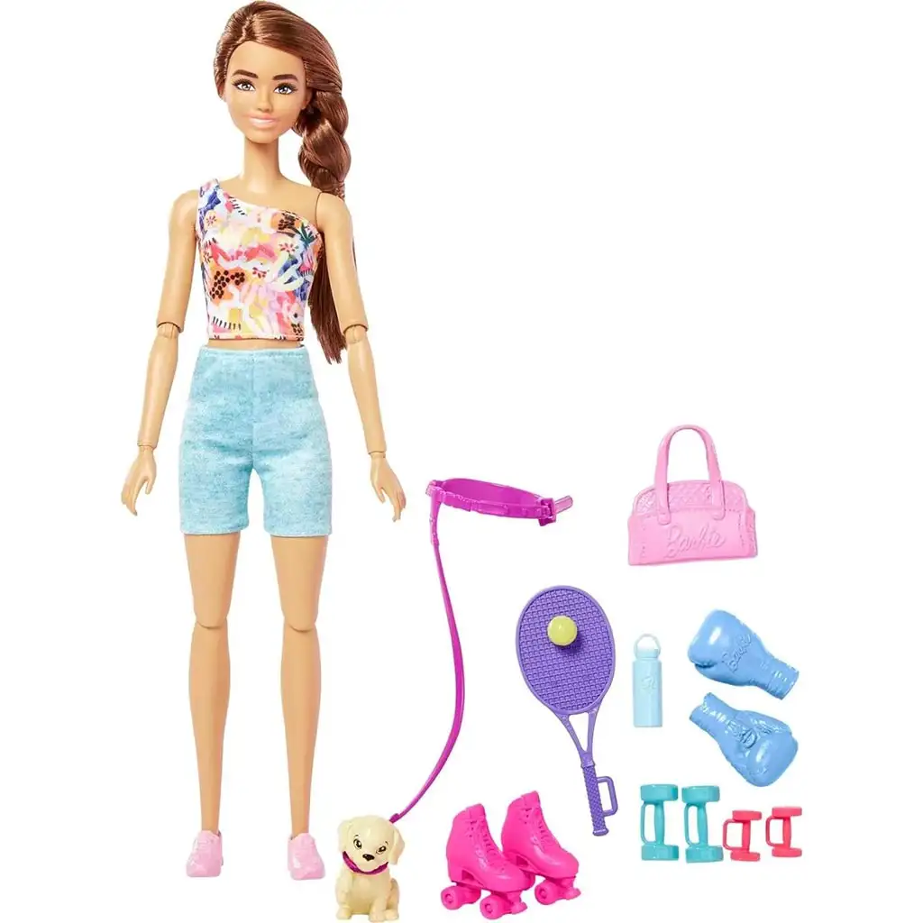 Barbie: Entspannung Tennis Barbie Puppe mit Zubehör - Mattel kép 2