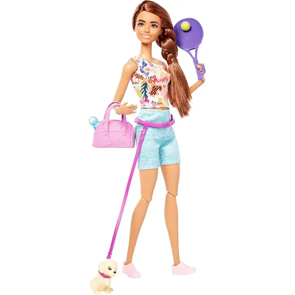 Barbie: Entspannung Tennis Barbie Puppe mit Zubehör - Mattel kép 3