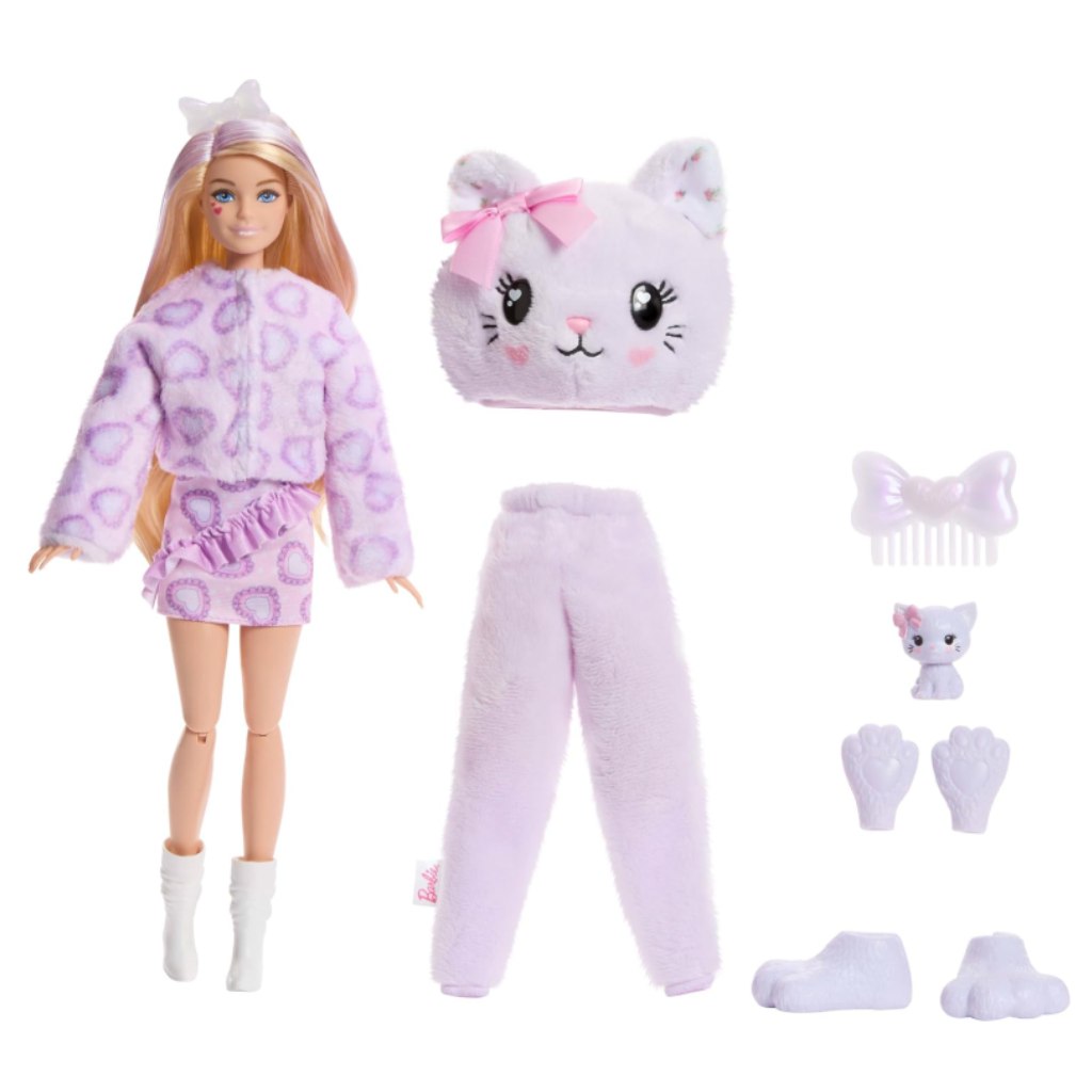 Barbie: Cutie Reveal Überraschungspuppe – Katze – Mattel kép 2