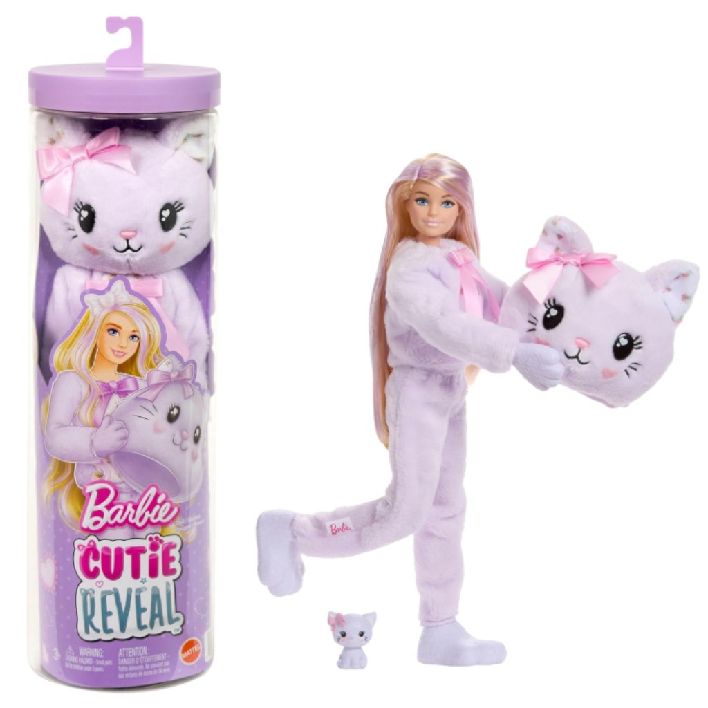 Barbie: Cutie Reveal Überraschungspuppe – Katze – Mattel