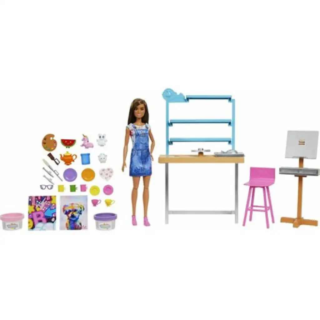 Barbie: Kreativ-Studio Spielset mit Puppe - Mattel kép 2