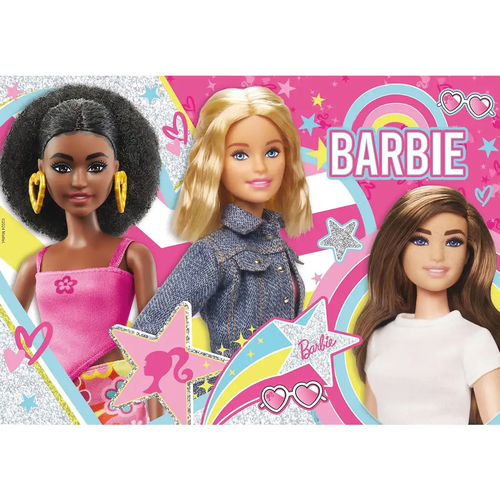 Barbie legjobb barátnők 108db-os glitter puzzle 50x35cm - Lisciani kép 2