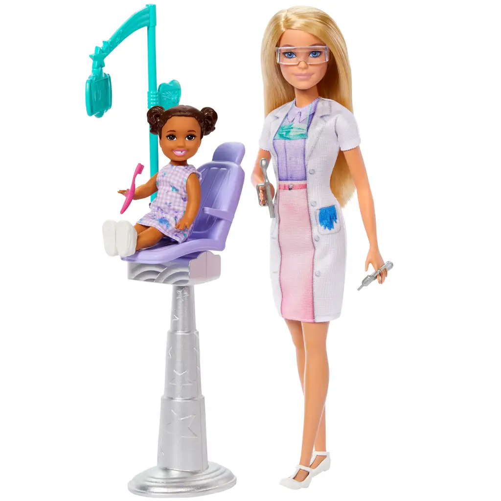 Barbie blonde Zahnärztin Karrierepuppe Spielset - Mattel kép 4