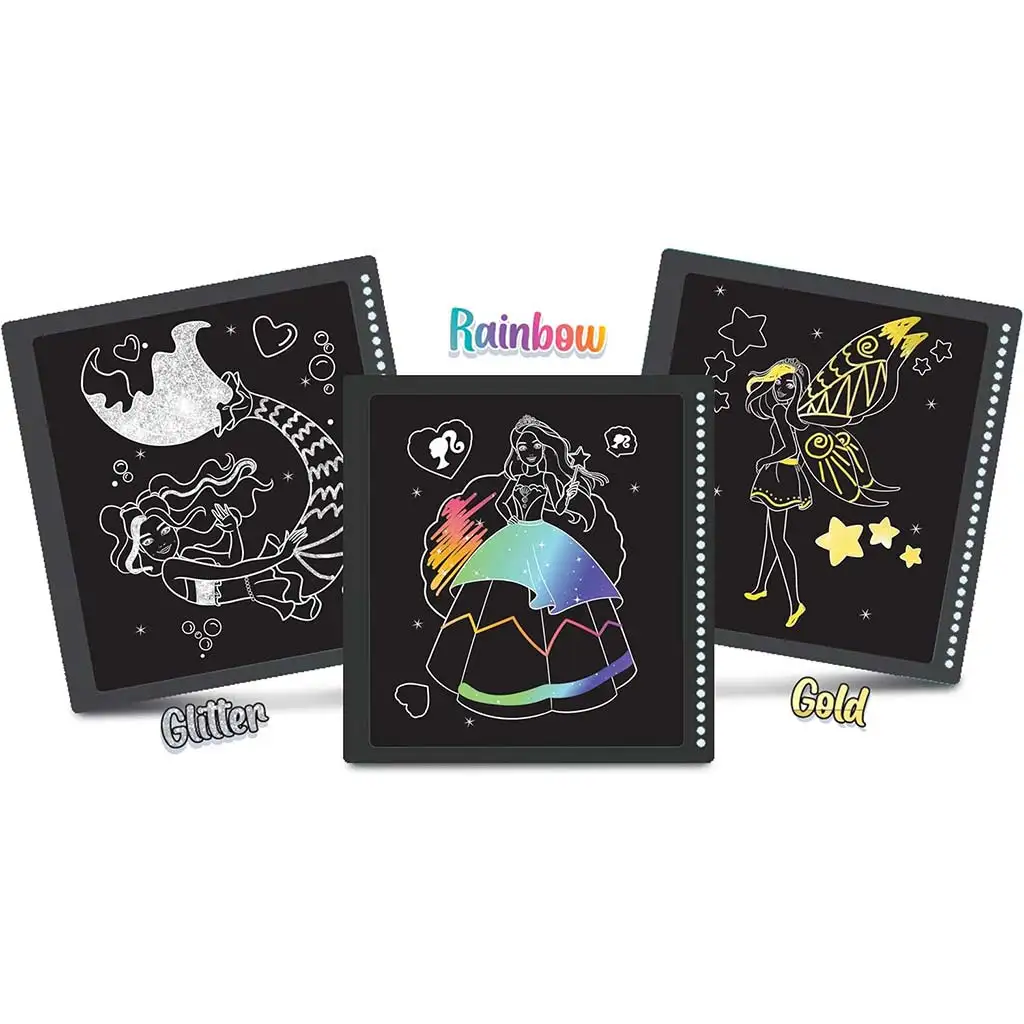 Barbie Mer-Mazing Kratzbild-Set mit 44 Seiten - Lisciani kép 2