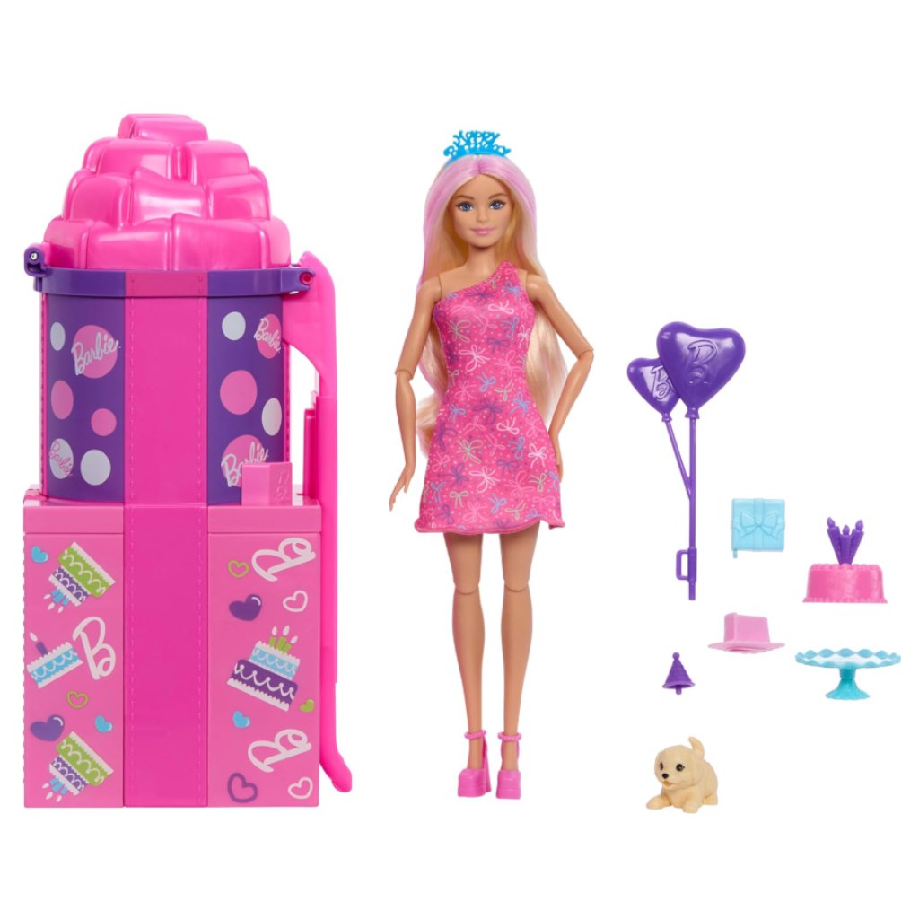 Barbie Party Reveal Überraschungs-Set mit Rutsche – Mattel kép 2
