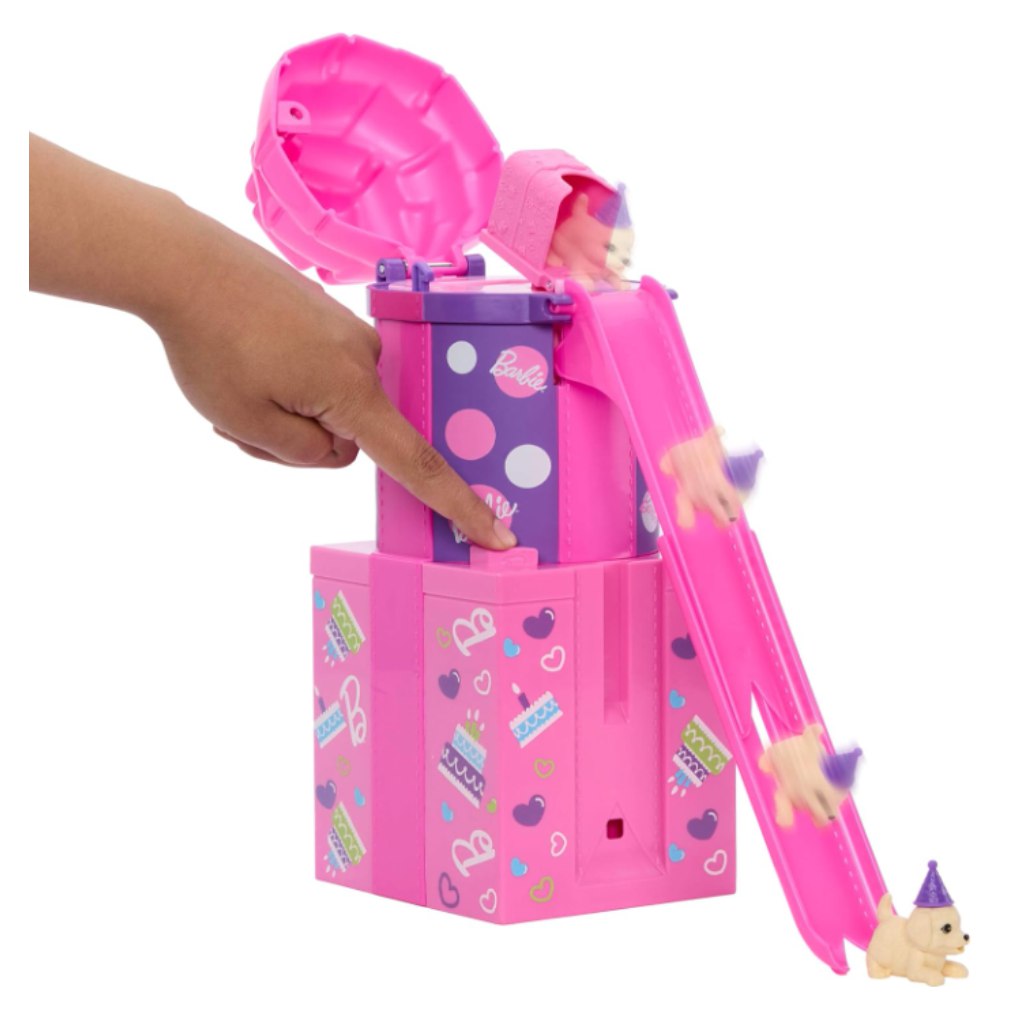 Barbie Party Reveal Überraschungs-Set mit Rutsche – Mattel kép 4