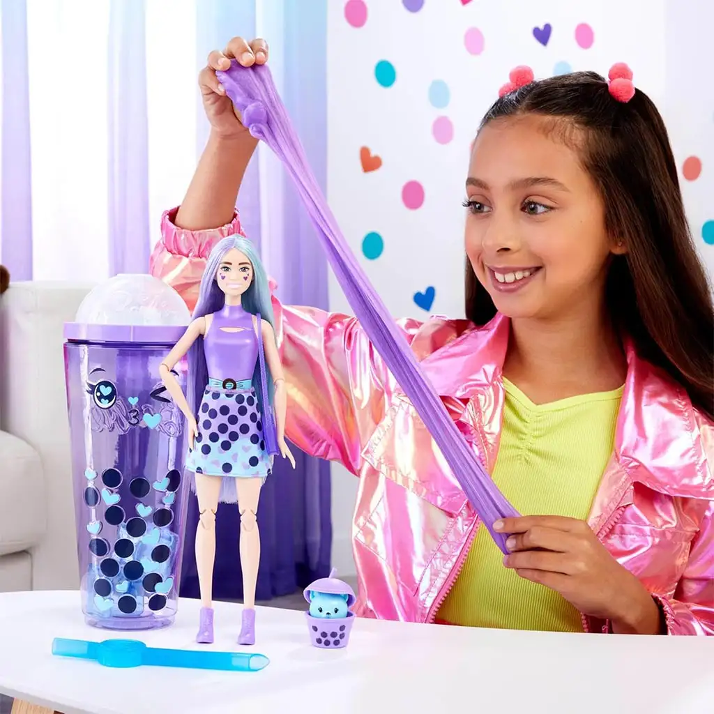 Barbie: Slime Reveal Bubi Party Lila Puppe - Mattel kép 2