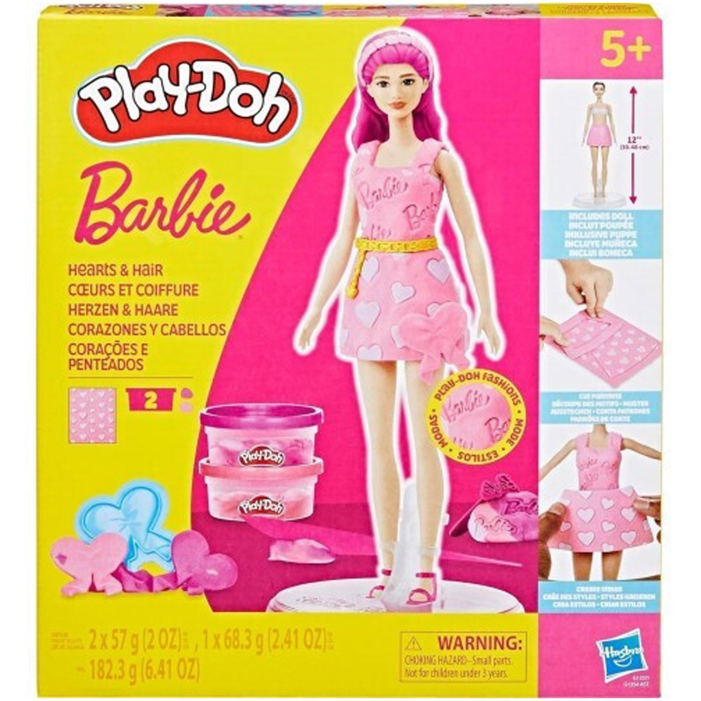 Play-Doh: Barbie Herzen und Haar-Krone Knetset mit Puppe – Hasbro