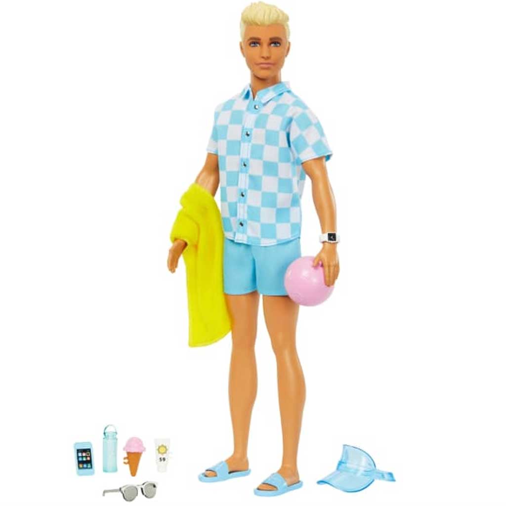 Barbie The Movie: Ken Beach Puppe mit Strandausrüstung - Mattel kép 4