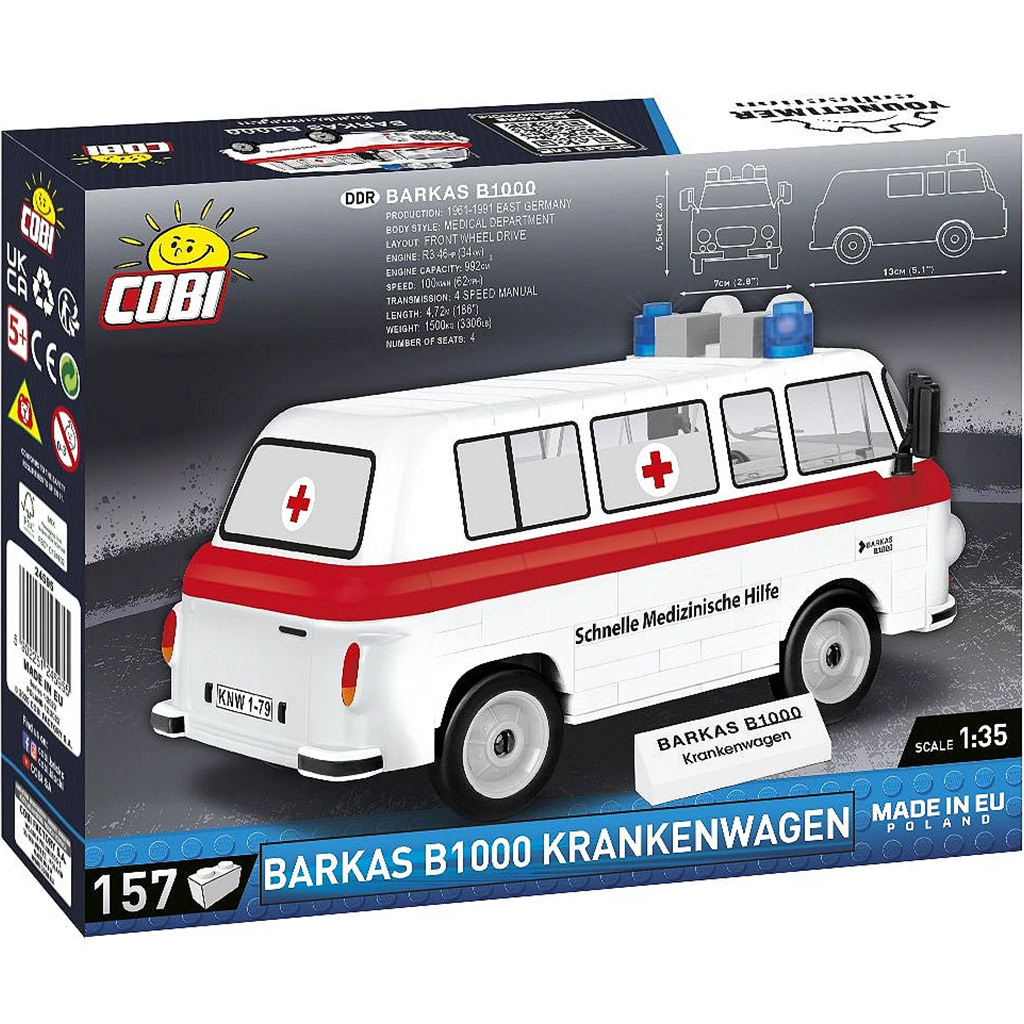 COBI: Barkas B1000 Krankenwagen Bausatz (24595) kép 3