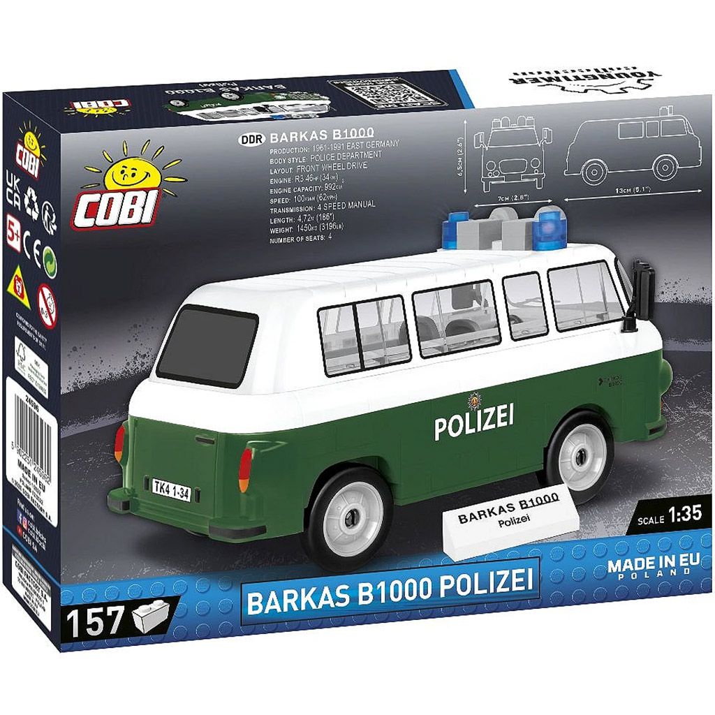 COBI: Barkas B1000 Polizeibus Bausatz (24596) kép 3