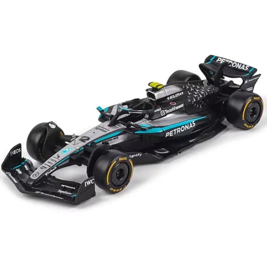 Bburago: Mercedes-AMG Petronas F1 W16 (2025) Rennwagen Metall-Modellauto 1:64 (Andrea Kimi Antonelli Nr. 12) kép 2