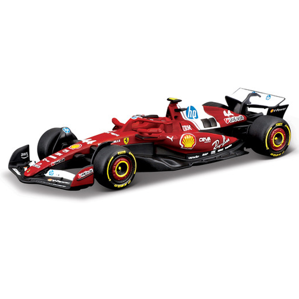 Bburago: Ferrari SF-25 F1 (2025) Rennwagen, Metall-Automodell 1:64 (Lewis Hamilton #44)