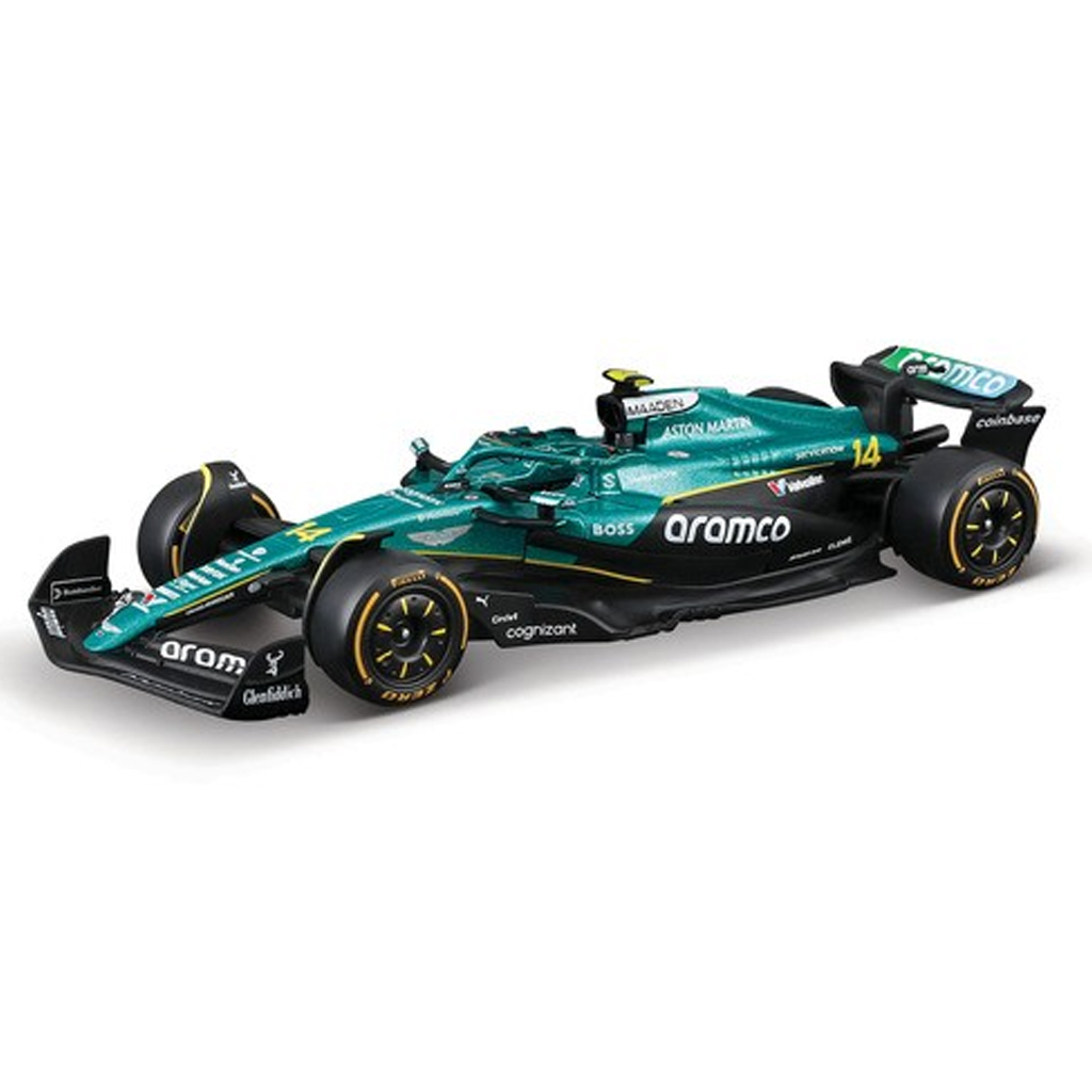 Bburago: Aston Martin AMR25 Alonso F1-Rennwagen Metallmodell 1:43 (Fernando Alonso #14)