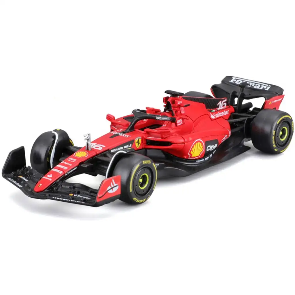 Bburago: Ferrari SF23 F1 Rennwagen Metallautomodell 1/43 (Charles Leclerc #16)