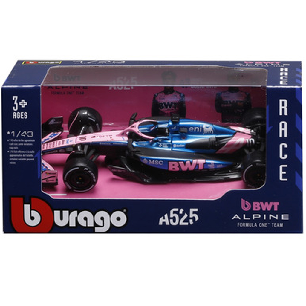 Bburago: Alpine A525 Gasly F1 (2025) Rennwagen, Modellauto aus Metall im Maßstab 1:43 (Pierre Gasly #10)