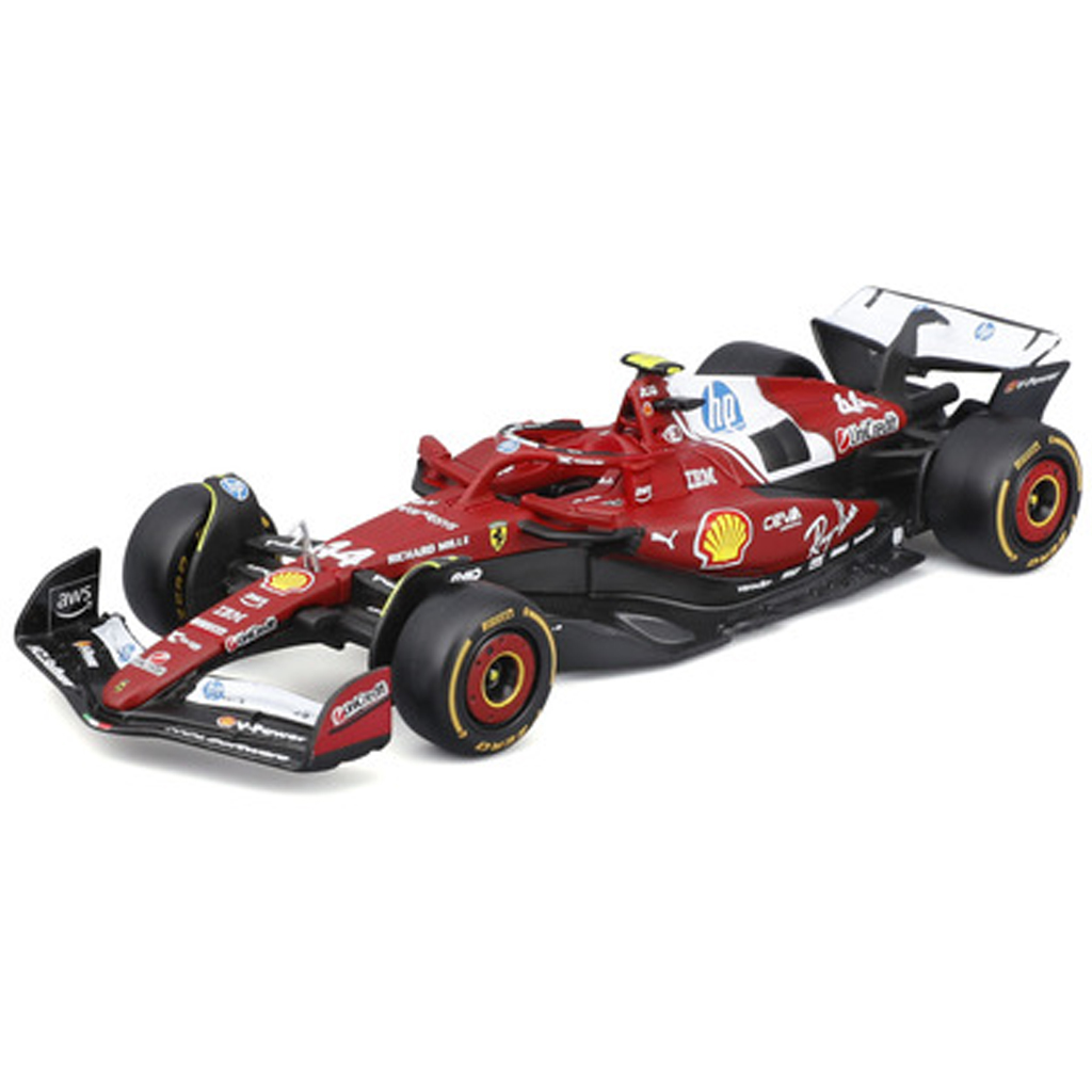 Bburago: Ferrari SF-25 F1-Rennwagen Metall-Modellauto 1:43 (Charles Leclerc Nr. 16) kép 2