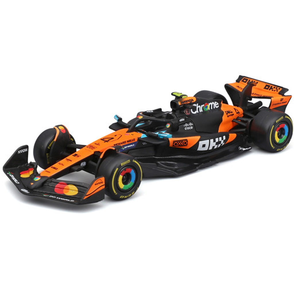 Bburago: McLaren MCL39 F1 (2025) Rennwagen Metall-Automodell 1:43 (Lando Norris #4) kép 2