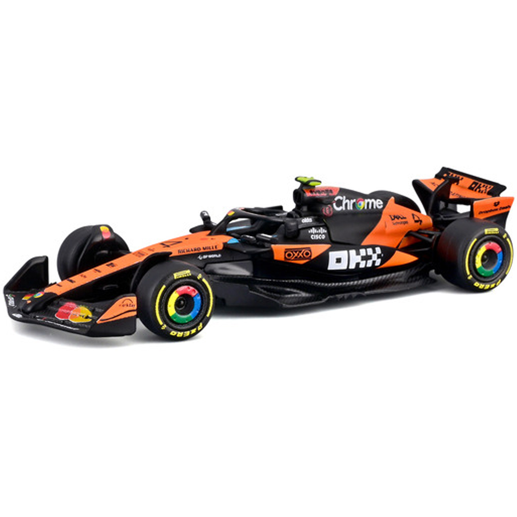 Bburago: McLaren MCL39 Norris F1 (2025) Rennwagen Metall-Modellauto 1:64 (Lando Norris #4) kép 2