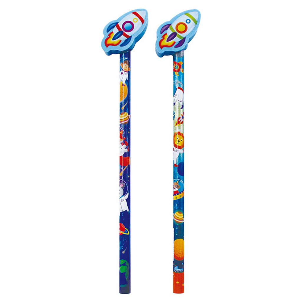 ICO: Bensia Bleistift mit Raumschiff-förmigem Radiergummi 1 Stk