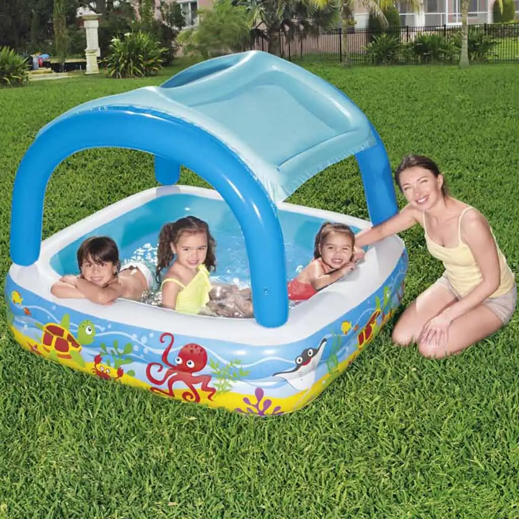 Bestway: Beach Buddy™ Planschbecken mit Sonnenschutzdach 140 x 140 x 114 cm kép 2