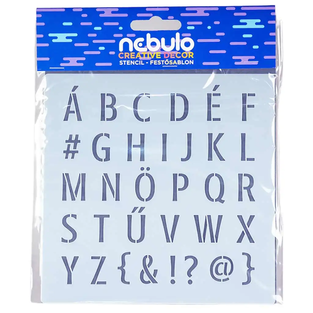 Nebulo: Buchstaben Kunststoff Schablone Blatt