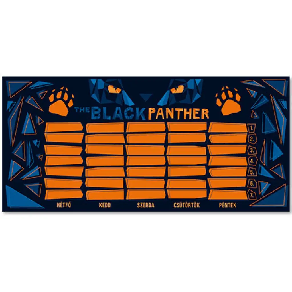Ars Una: Black Panther kétoldalas órarend kép 1