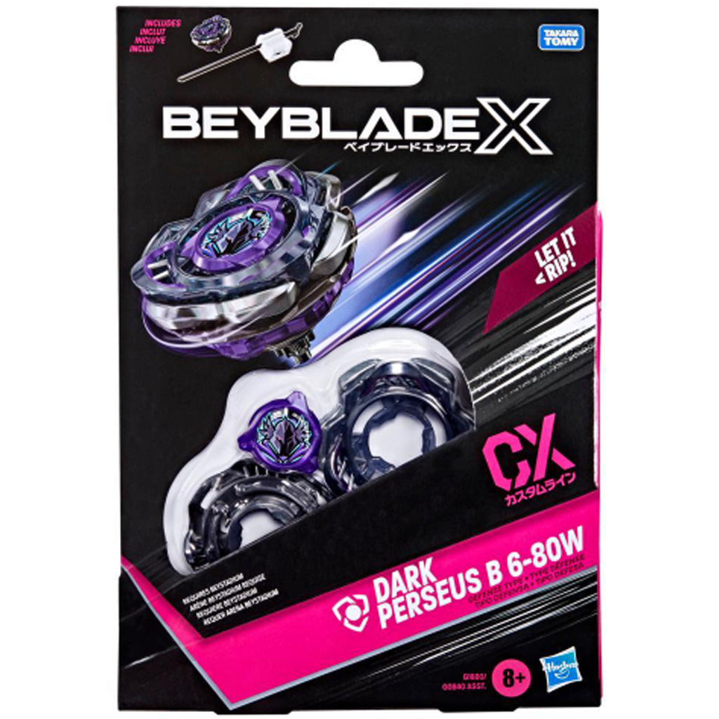 Beyblade X Starter Pack: Dark Perseus B 6-80W CX Kreisel-Starterset – Hasbro