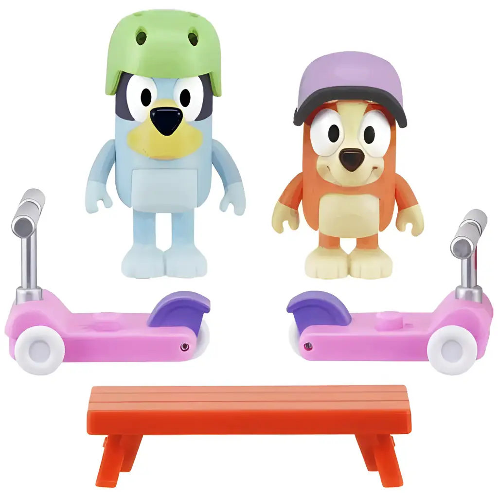 Bluey: Bluey und Bingo Rollerspaß Figuren-Set kép 2