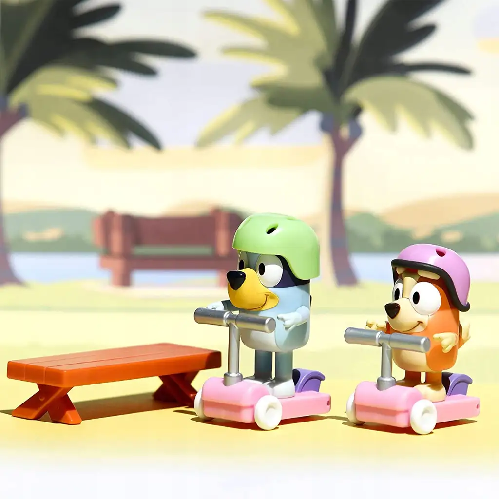Bluey: Bluey und Bingo Rollerspaß Figuren-Set kép 3