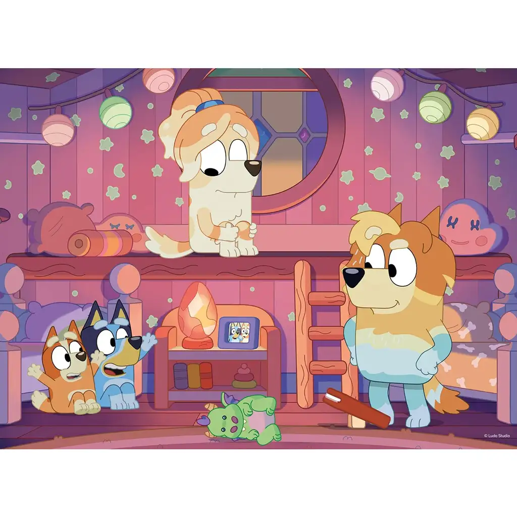 Bluey Gute-Nacht-Geschichte 2-in-1 24-teiliges Puzzle und Malbuch 35x25cm – Lisciani kép 2