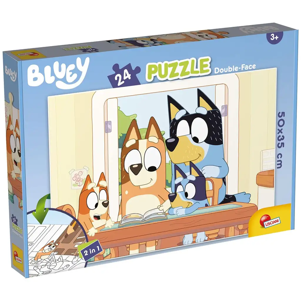 Bluey 2-in-1 24-teiliges Puzzle und Malset 50x35 cm - Lisciani