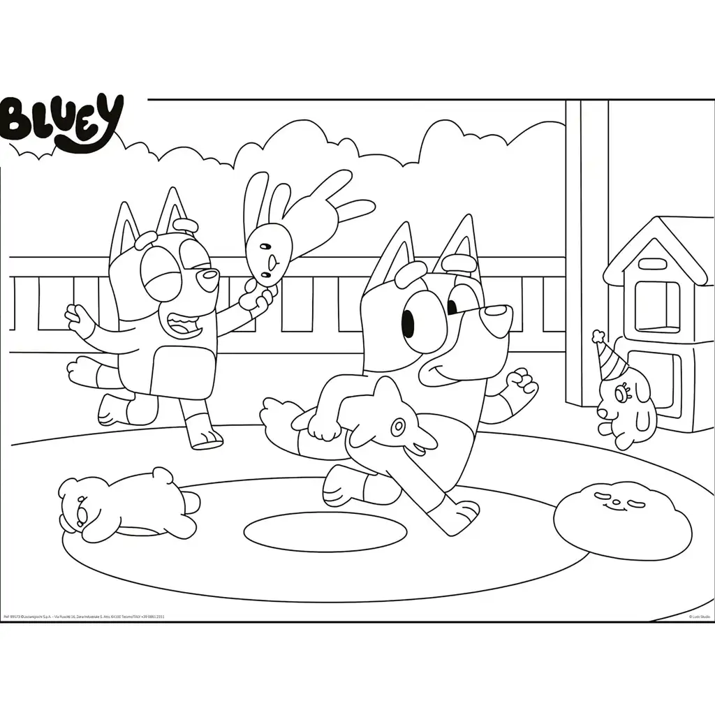 Bluey 2-in-1 60-teiliges Puzzle und Malset 50x35cm - Lisciani kép 3