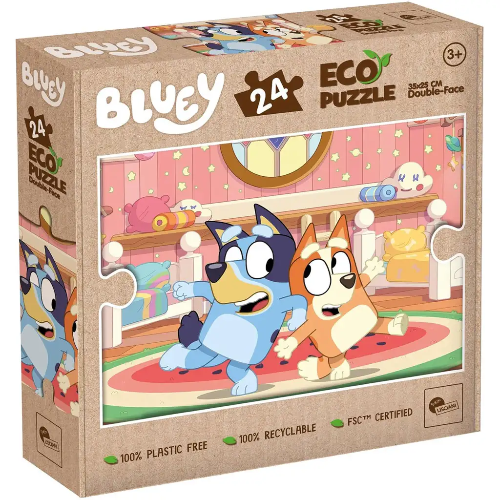 Bluey 2-in-1 24-teiliges Eco Mini Puzzle und Malbuch 35x25cm - Lisciani