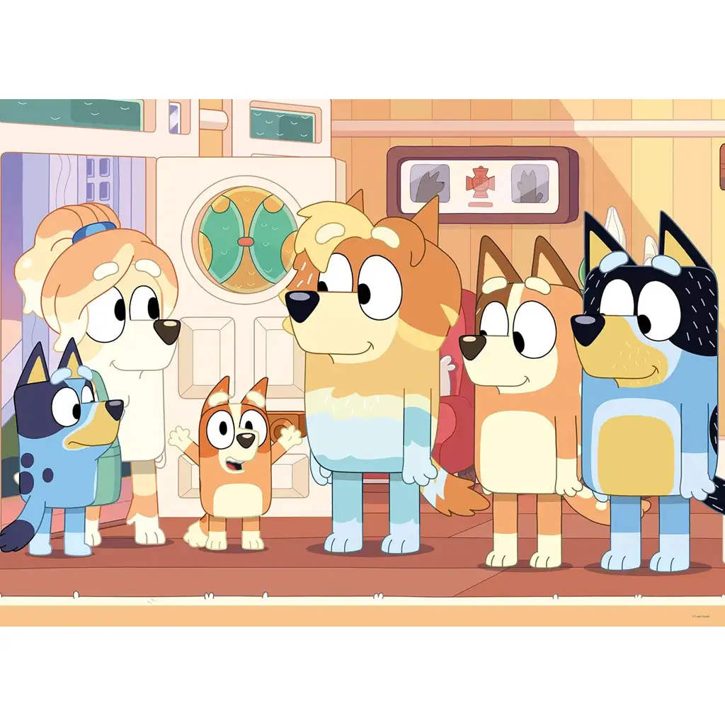 Bluey und Freunde 2-in-1 Maxi-Bodenpuzzle mit 24 Teilen und Malvorlage, 35x25 cm – Lisciani kép 2