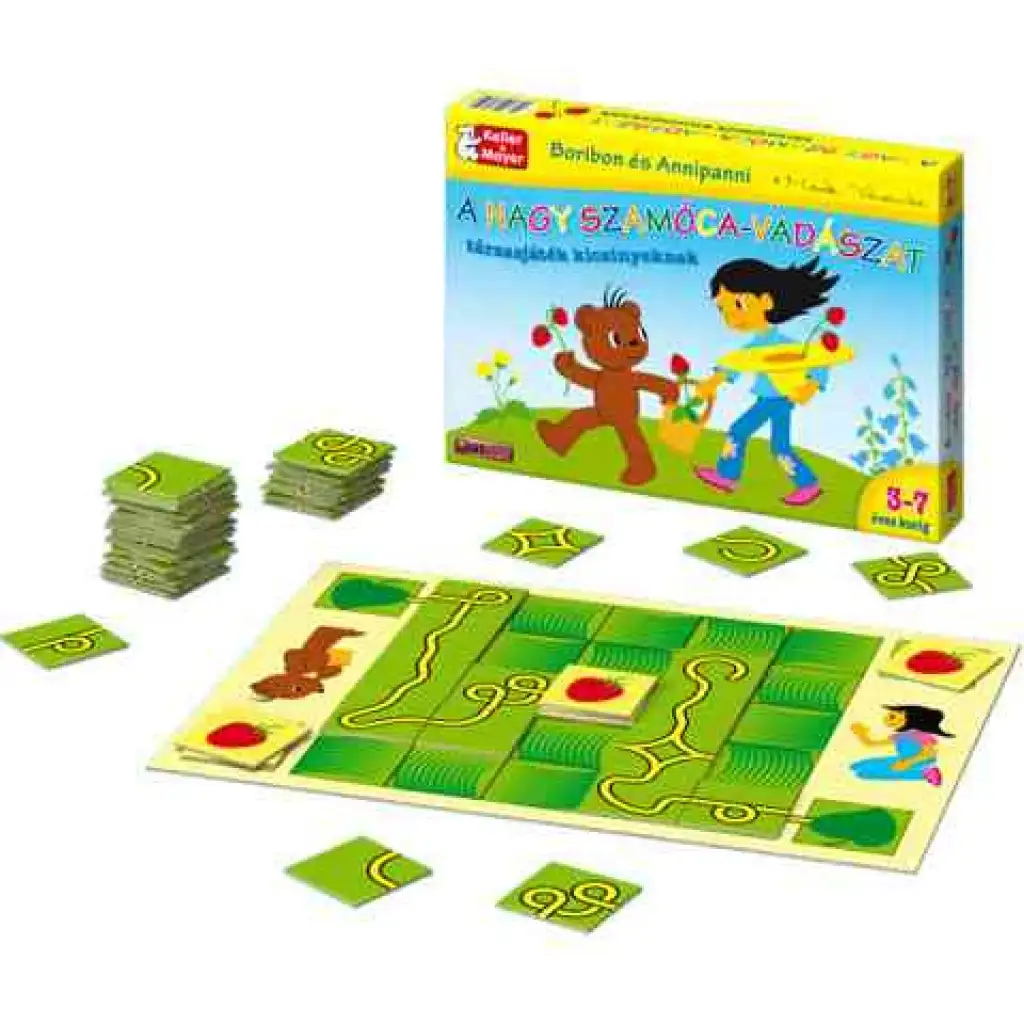 Boribon und Annipanni das große Erdbeerjagd-Brettspiel kép 2