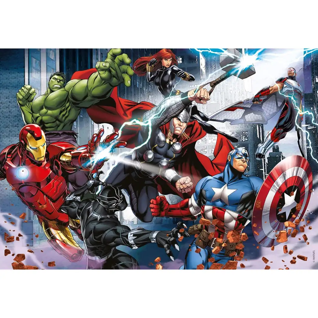 Bosszúállók 2 az 1-ben 108db-os puzzle és színező 50x35cm - Lisciani kép 2