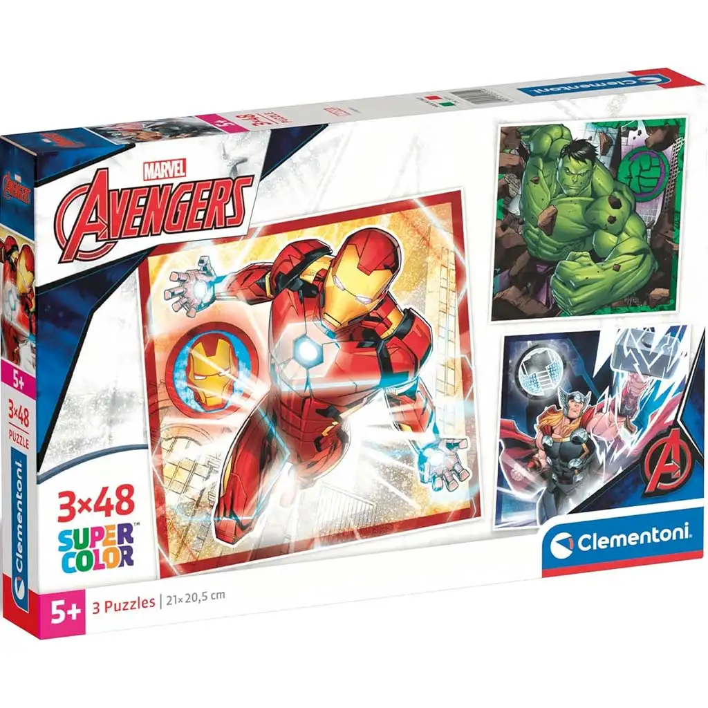 Avengers 3x48 Stück Supercolor Puzzle - Clementoni