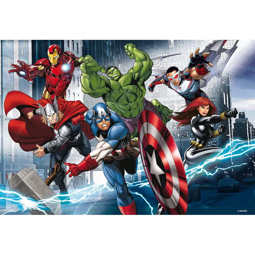 Avengers: Die Helden 2-in-1 60-teiliges Puzzle und Malbuch 50x35cm – Lisciani kép 2