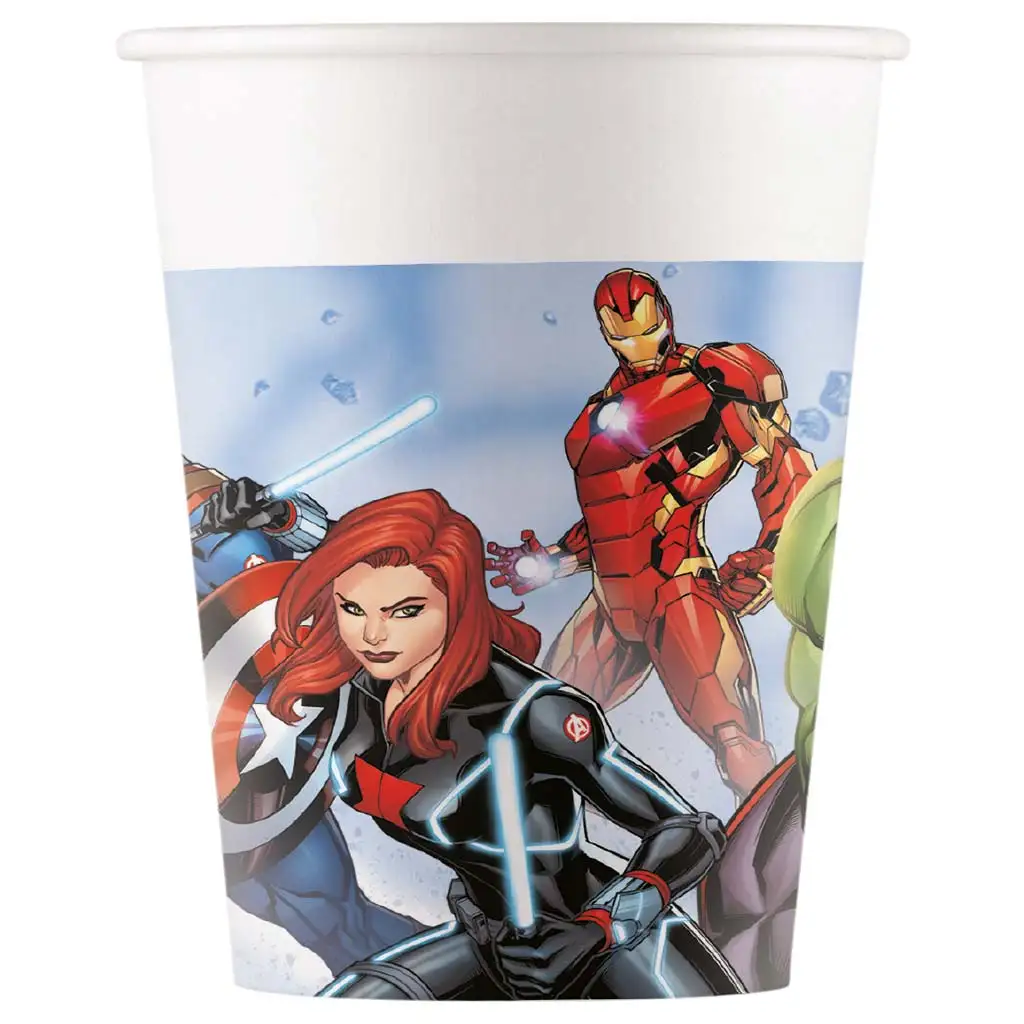 Avengers 8-teiliges Pappbecher-Set 200ml