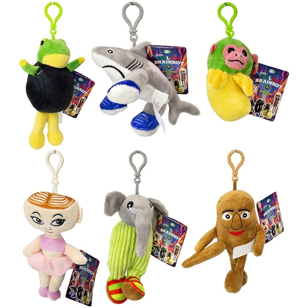 Italian Brainrot 10 cm Plüschfigur-Schlüsselanhänger, verschiedene Ausführungen, 1 Stück