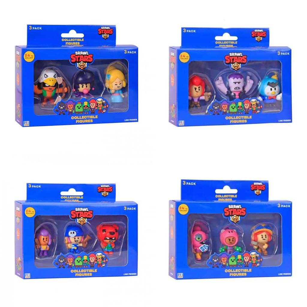 Brawl Stars Mini-Figuren im Set, 3 Stück in der Box