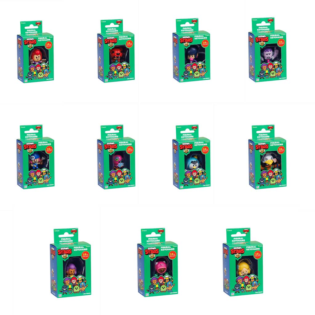 Brawl Stars Mini-Figur Schlüsselanhänger im Box, verschiedene Ausführungen, 1 Stück