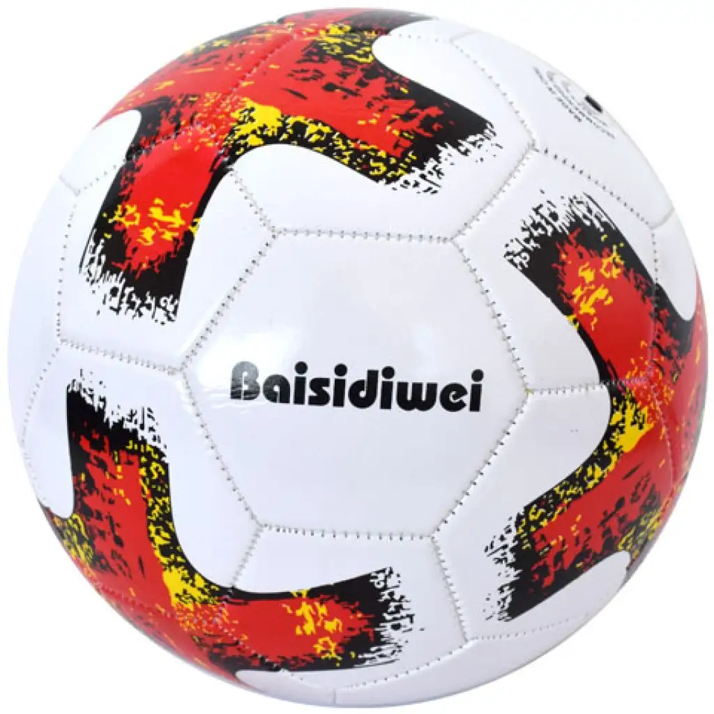 Kunstleder-Fußball mit buntem Kreuzmuster, 23 cm kép 2