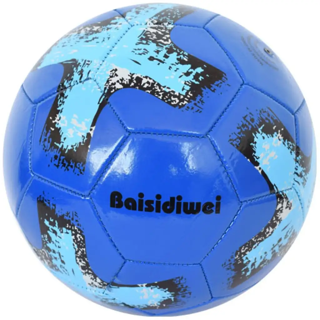 Kunstleder-Fußball mit buntem Kreuzmuster, 23 cm kép 3