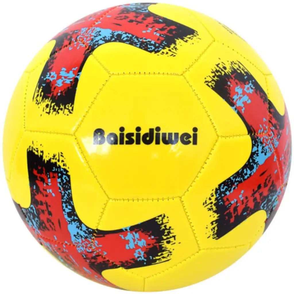 Kunstleder-Fußball mit buntem Kreuzmuster, 23 cm kép 4
