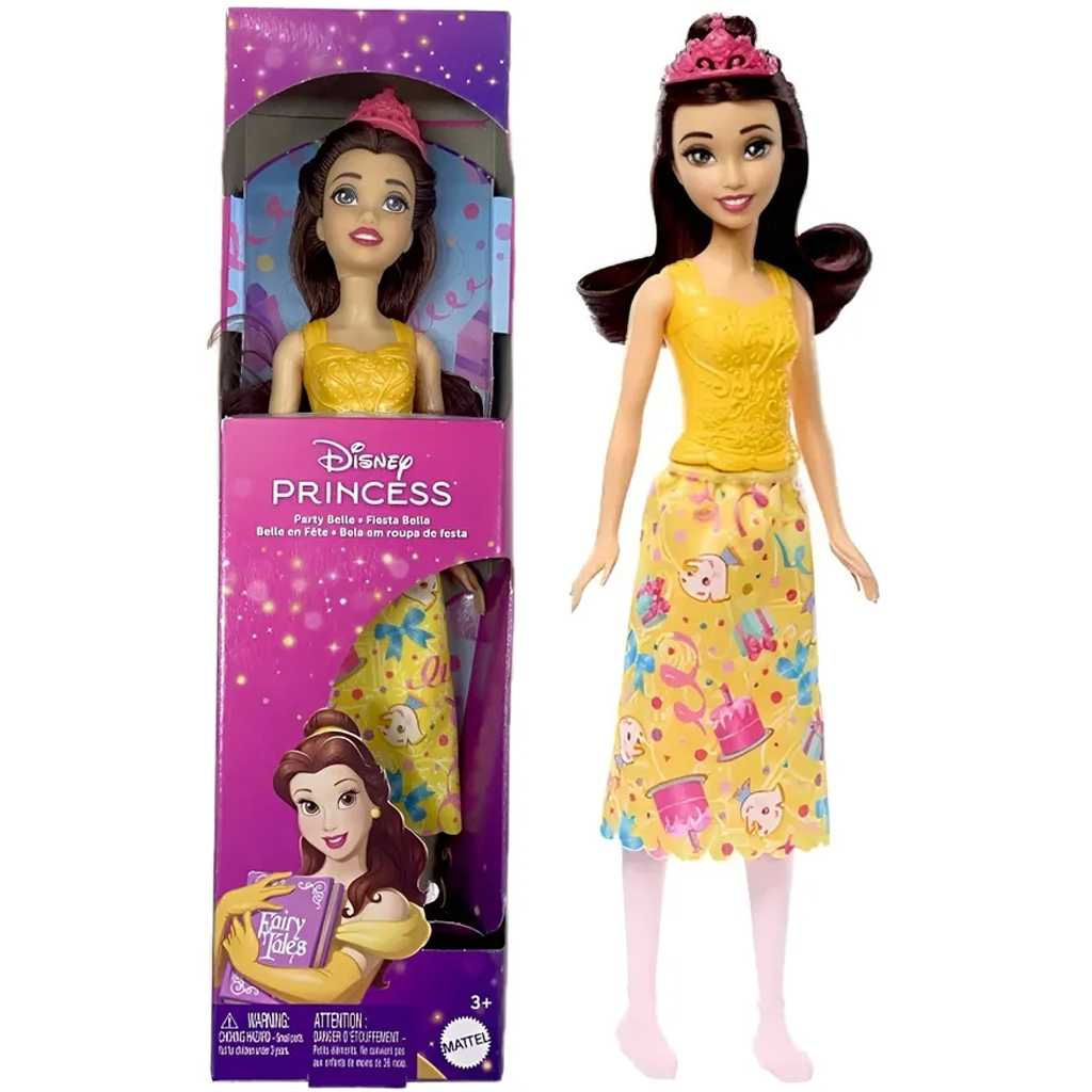 Disney Hercegnők: Party Belle hercegnő baba – Mattel kép 1